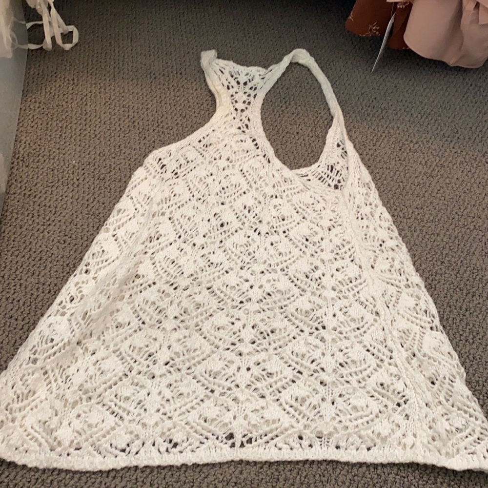 Abercrombie crochet swim coverup